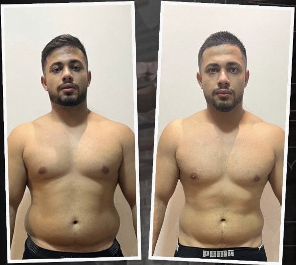 Antes e depois de aluno do LacerdaTEAM